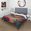Ensemble de housse de couette Colorful Flowers pendant Golden Hour IMicrofiber / Polyester-1845761993