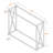 Jesse Tempered Glass Accent Table With Gold X-Design Metal Leg, 32.01" H X 42.11" W X 11.75" D