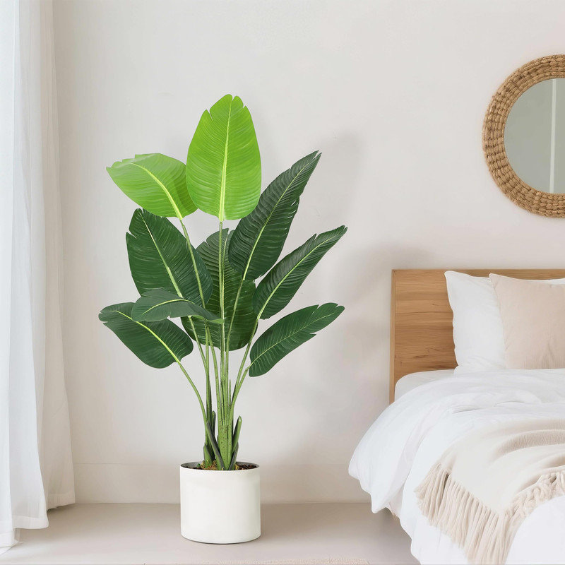Arbre artificiel 48 pouces avec 8 troncs et plante artificielle 48 pouces