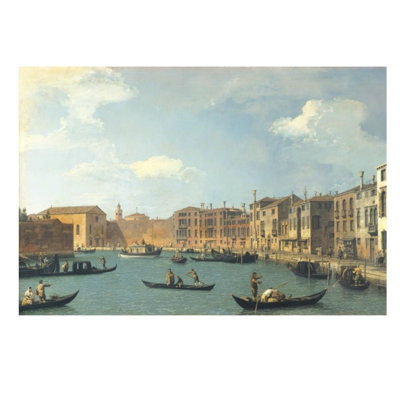 Vue du canal de Santa Chiara par Antonio Canaletto - impression sur toile
