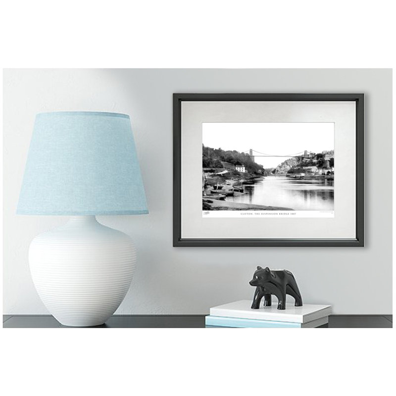 Clifton, The Suspension Bridge 1887 - Single Picture Frame Print, 28cm H X 36cm W x 2cm D