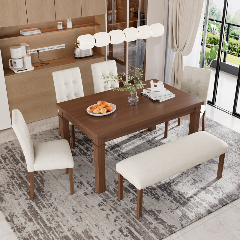 6 - Piece Dining Set, Walnut