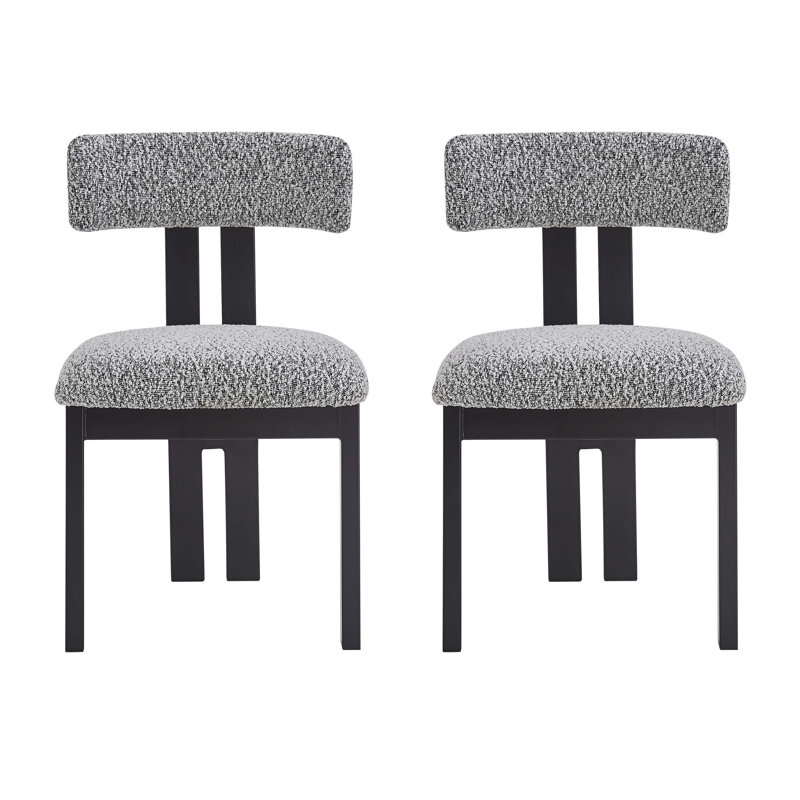 Chaises de salle à manger rembourrées modernes avec accoudoirs robustes en métal, ensemble de deux pour rehausser l'ambiance de votre salle à manger