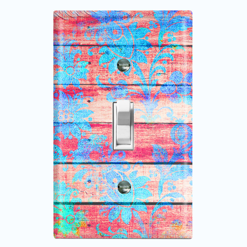 Patterned 1 - Gang Toggle Light Switch Standard Wall Plate