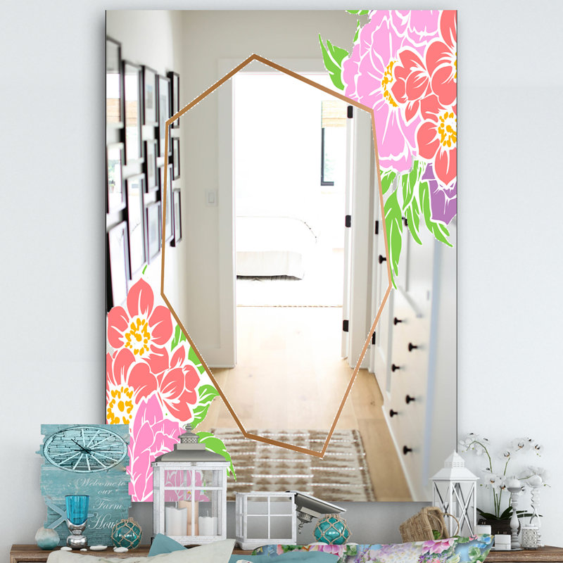 Miroir décoratif efflorescent, H 39,4 po x l 29,5 po