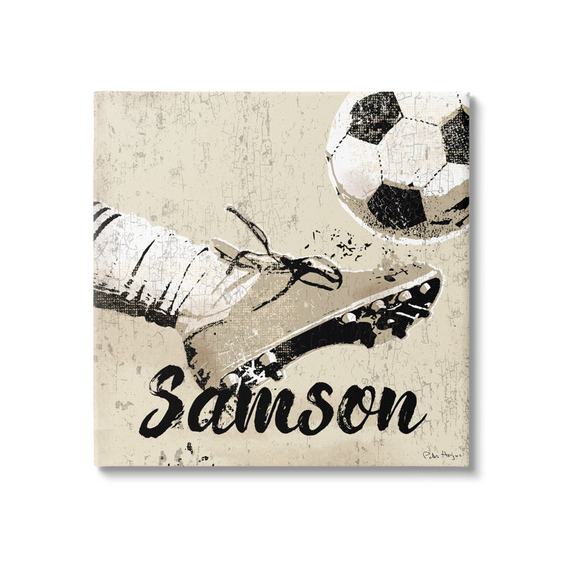 Art mural personnalisé Kick soccer ball cmw-098, Oui, Toile tendue, H 17 po x l 17 po