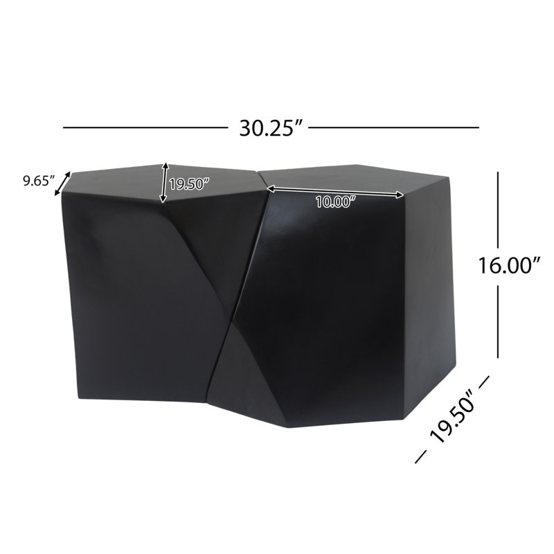 MODERN MGO COFFEE TABLE SET, Black