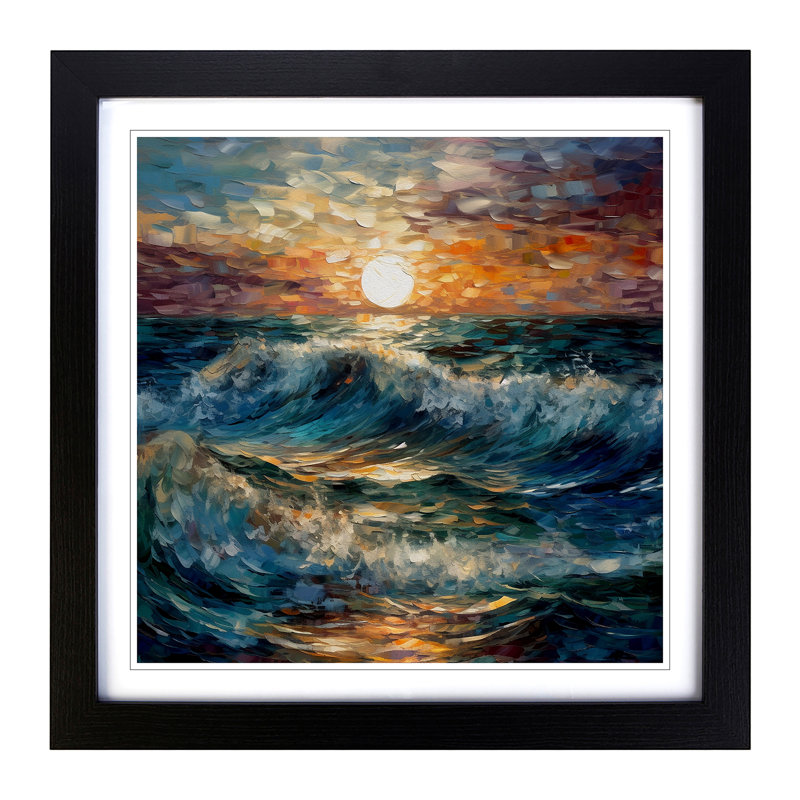 Ocean Impressionism No.3 - Framed Print, Black