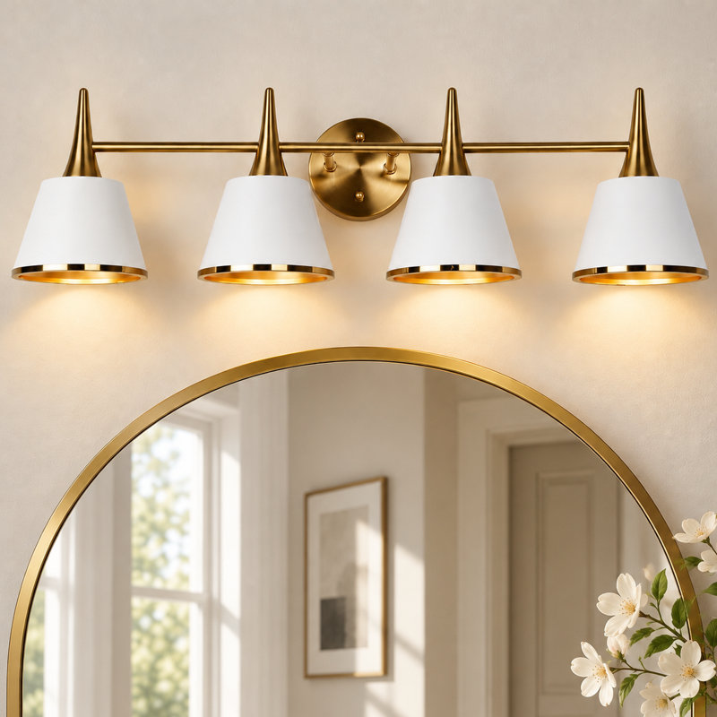 Kennesaw Dimmable Bathroom Modern Vanity Light, 4 Lights