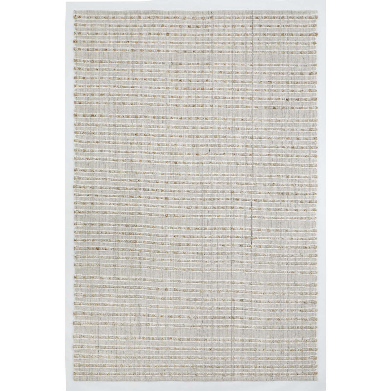 Tapis d'intérieur texturé en jute tissé à plat, Rectangle de 5 pi x 8 pi