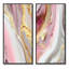 «Pink and Gold Marble Abstract III», 2 pièces sur toile-1681834513-1681834517