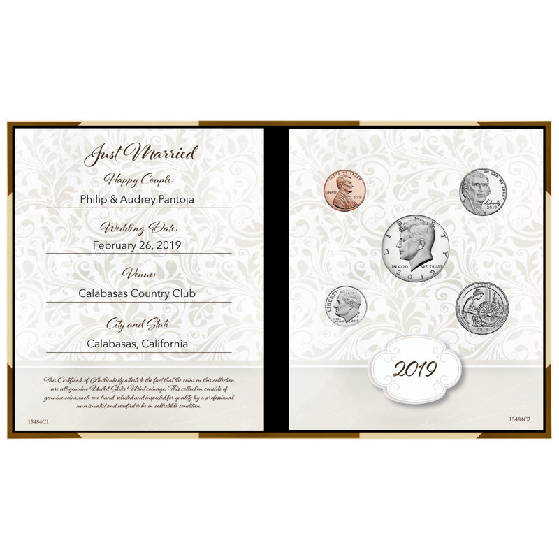 Album de mariage de monnaie année pour se souvenir