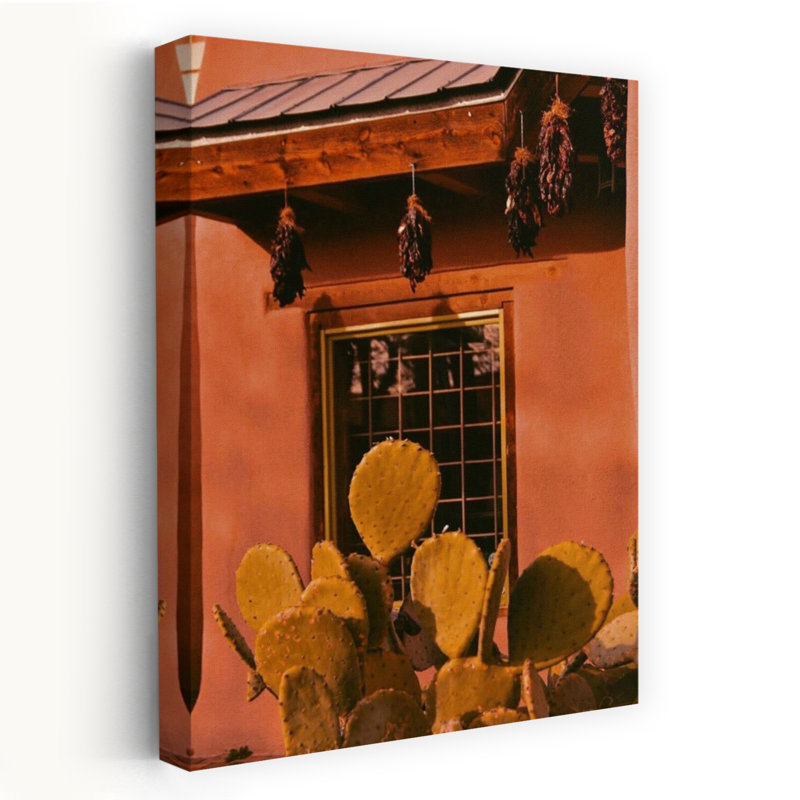 Contemporary Art Abstract Contemporary Cactus Architecture Sunset Wall Art 1 Piece Wrapped Canvas Wall Art