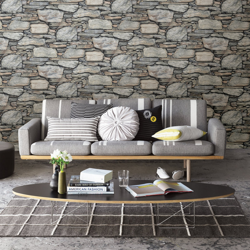 10.05m x 52cm Wallpaper Roll, Grey