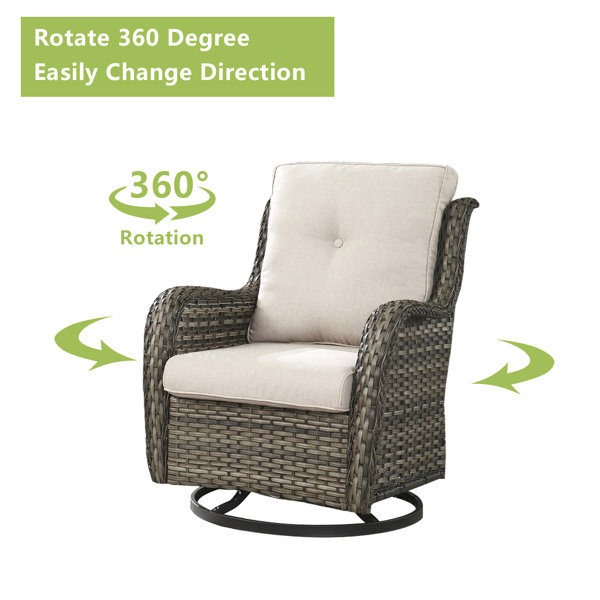 Hummuh Carolina Outdoor Wicker Chair with Cushions & Reviews | Wayfair