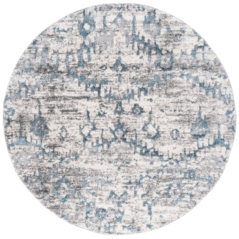 Tapis abstrait Eres Performance, Rond 6 pi 7 po