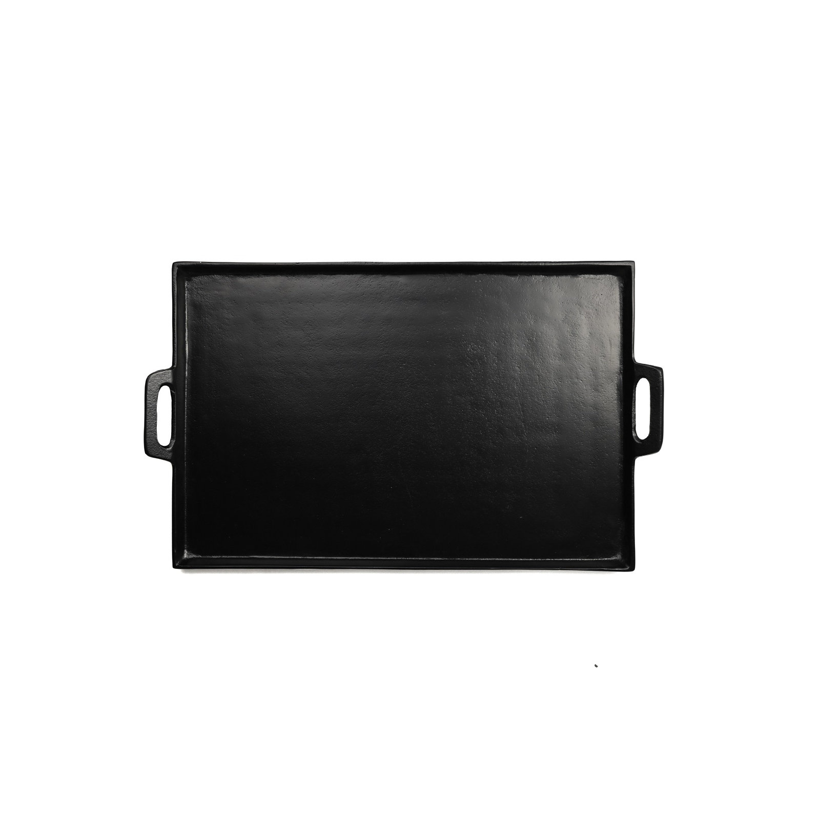 Black Alum. Tray With Handles, 2" H x 15" W x 25" D