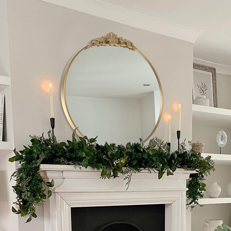 Miroir d'appoint mural Vintage Baroque, Or antique