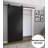 Sturdy Barn Door With Hardware | Planum 0010 Chocolate Ash | 6.6FT Rail Hangers Heavy Set | Modern Solid Panel Interior Doors-42" X 80"-Black Rail-110274982-110275003
