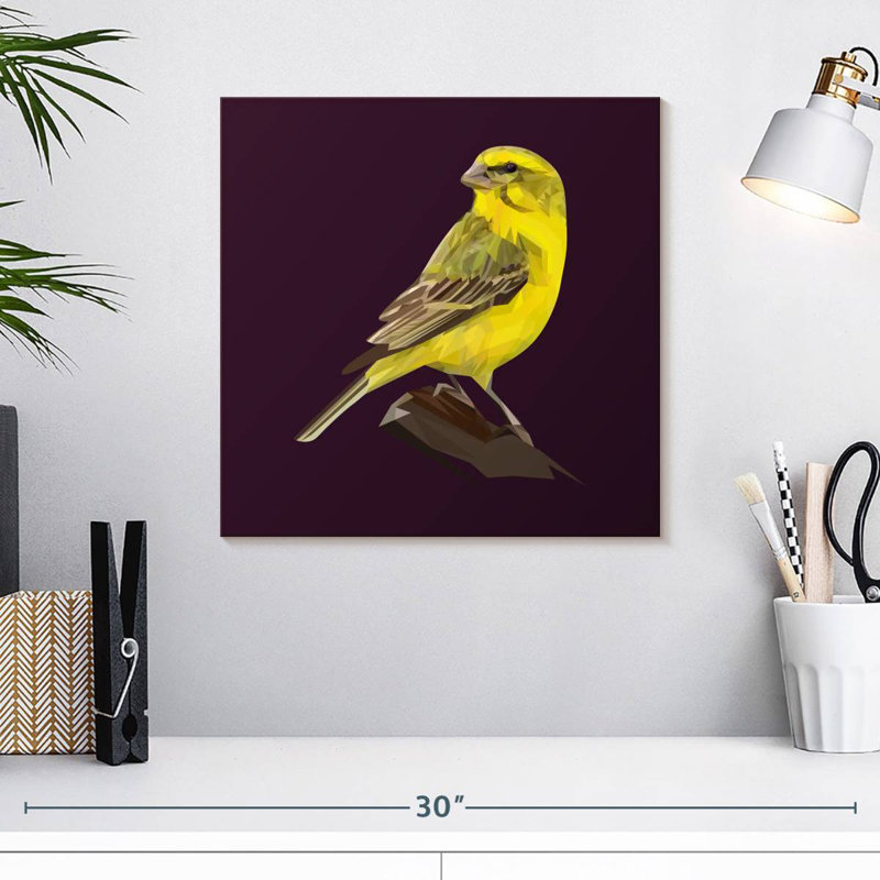 Crowle Sunny Canary Bird, 16" H x 16" W