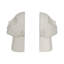 Modern Textured Face Bookends - Decorative Sculptural Resin Book Ends for Bookshelf, Desk Styling, or Home Decor - Set of 2, 9", White