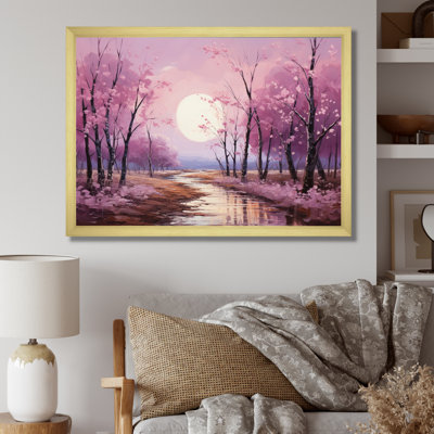 Birch Woods Pink Symphony V - Tree Birch Wall Decor