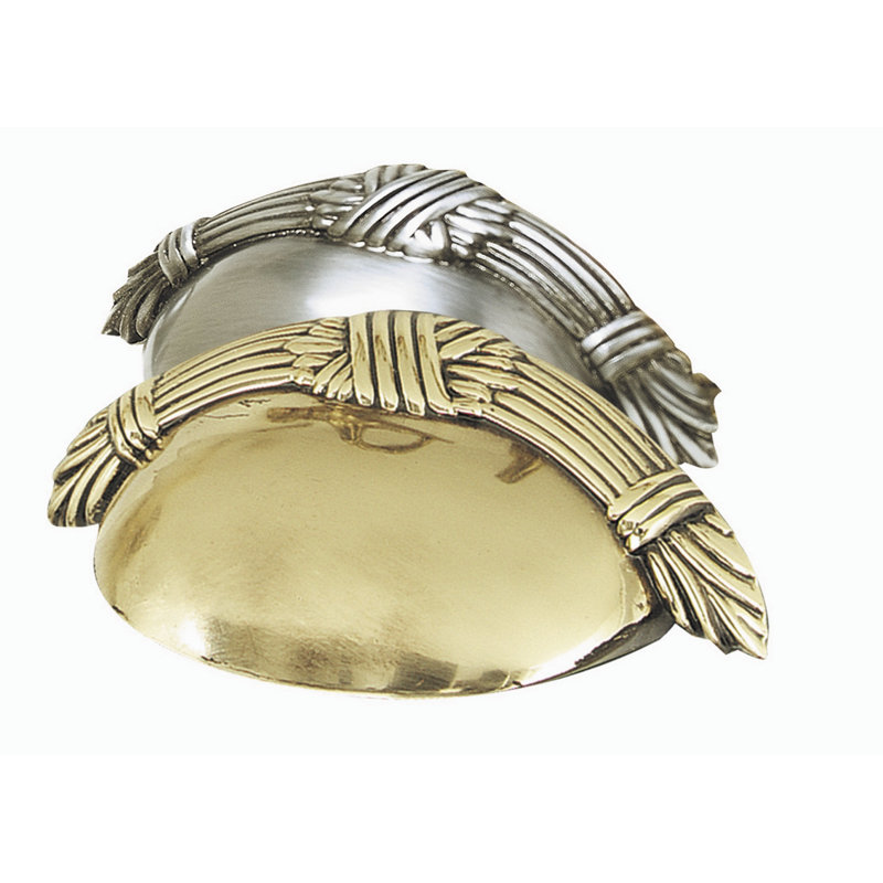 Ribbon And Reed Cup / Bin Pull, Satin Nickel