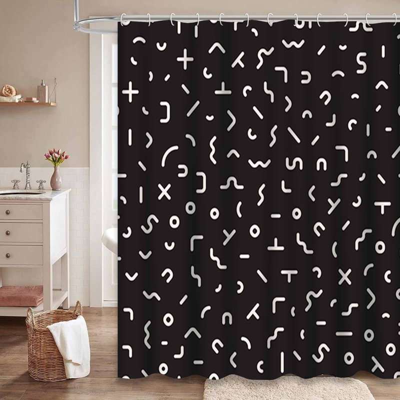 Rideau de douche à 12 crochets Memphis, L 72 po x l 84 po