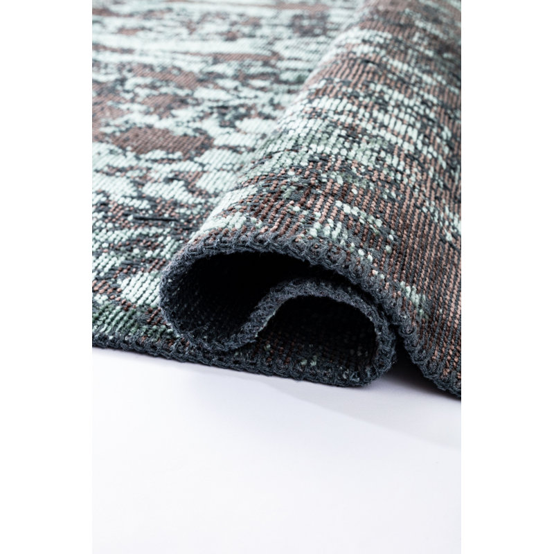 Rapture Brown/Green Luxury Area Rug, Rectangle 7'10" x 9'10"