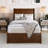 Ronan Wood Platform Bed with Footboard and Storage Drawers-92884193-92884201