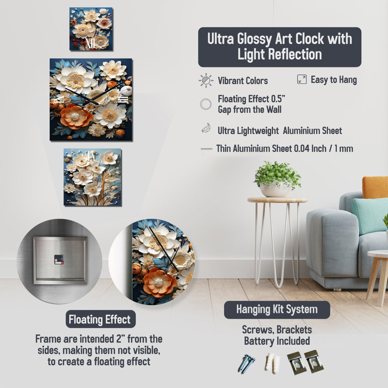 Rishil Metal Wall Clock