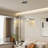 Aluminum Tassel Linear Chandelier Modern Round Ceiling Pendant Lighting Fixture-114219462