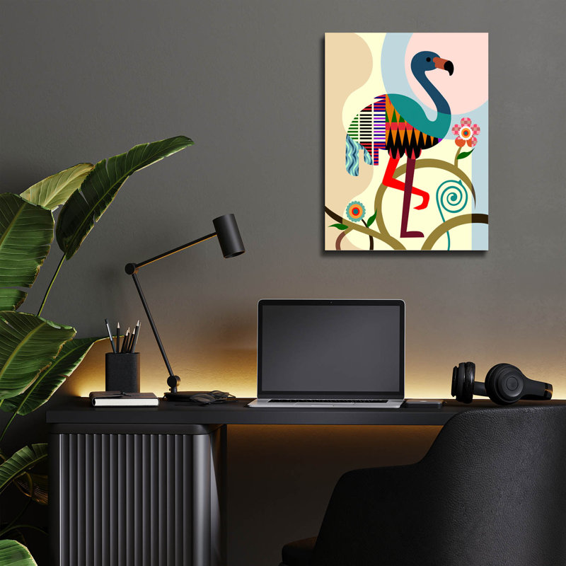 «American Flamingo» par Lanre Adefioyue, H 16 po x l 12 po x P 0,13 po
