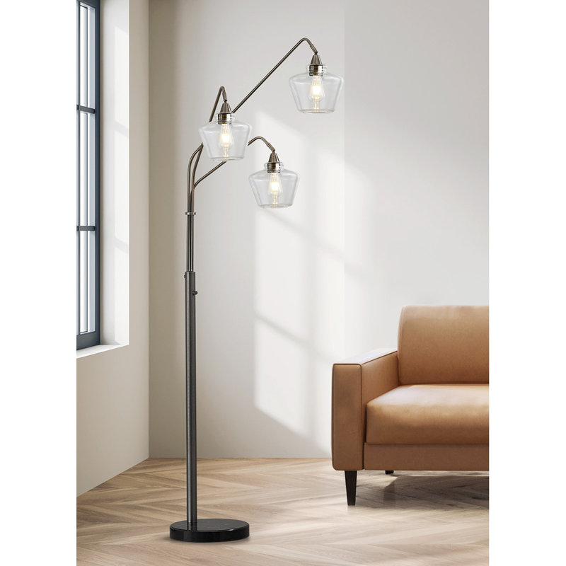 Babis 84'' Dark Bronze Tree Floor Lamp, Clear