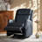 Elimelec Genuine Leather Manual Swivel Recliner-1899410573