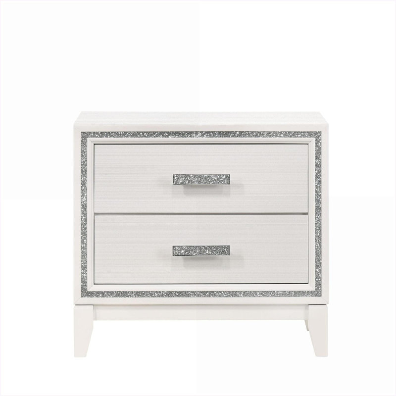 Haiden White Finish Nightstand, White