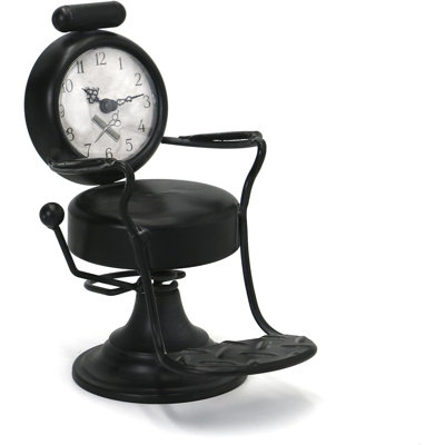 Decorative Barber Chair, Table Clock
