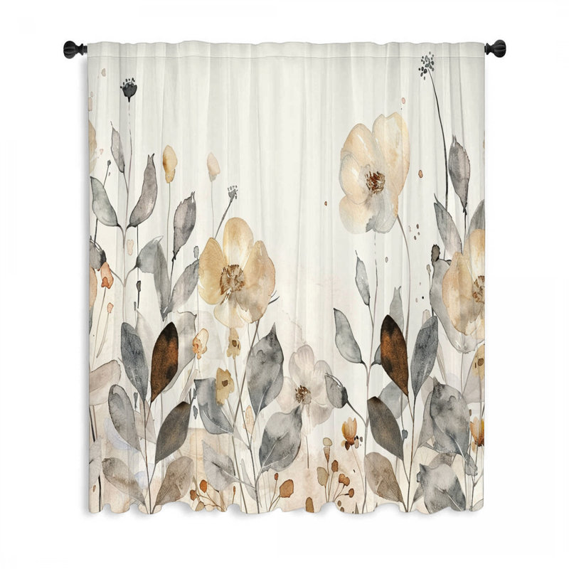 Rideau transparent en polyester Markysha, L 50 po x L 84 po