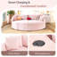 Canapé-lit surdimensionné double 102,3 po - siège très profond, ports USB, causeuse rembourrée-2106311255