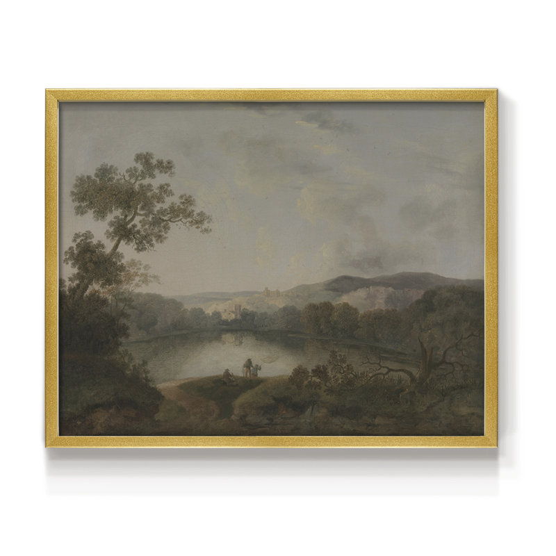 Paysages rétro-CCIX - reproduction encadrée, 8" H x 10" W, Doré