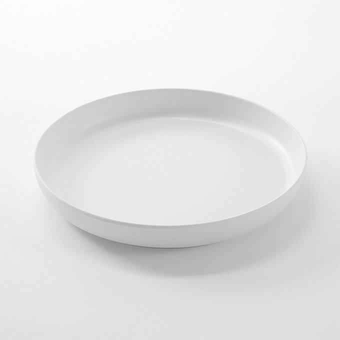 White Glossy Round Melamine Salad and Pasta Bowl, 30 oz.
