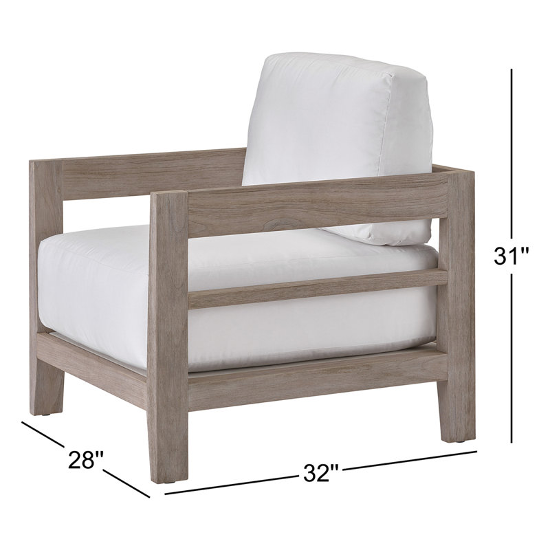 La Jolla Teak Patio Chair with Sunbrella Cushions