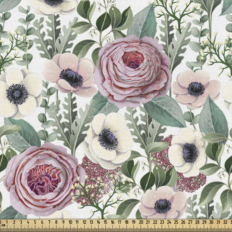 Tissu Ambesonne rose rétro, l 58 po x L 180 po