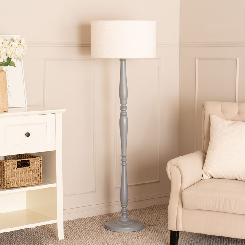 Kionte 142cm Traditional Floor Lamp, Grey
