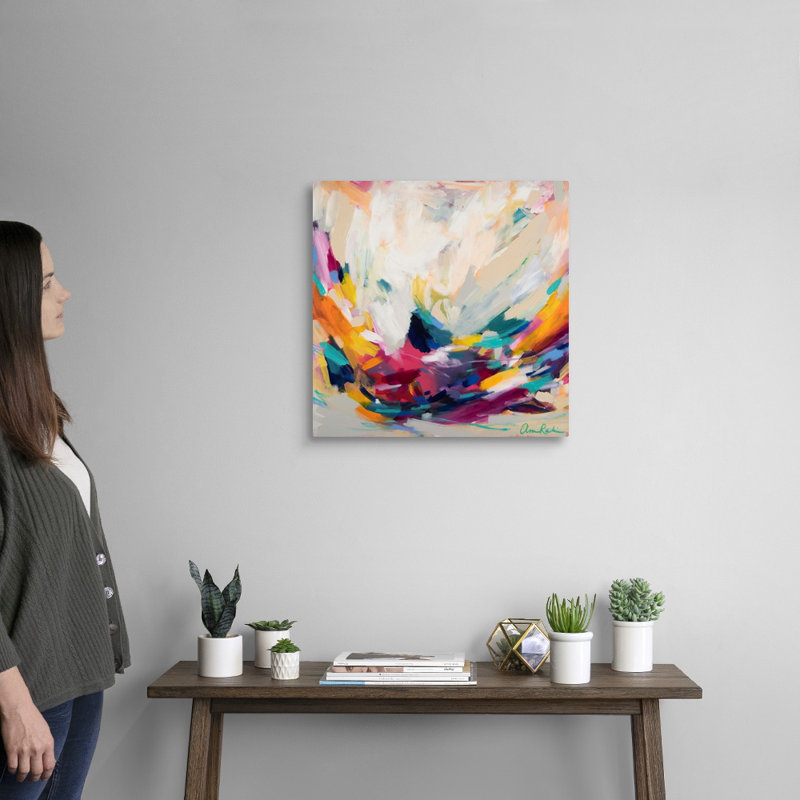 " New Beginnings " by Amira Rahim, Wrapped Canvas, 20" H x 20" W, No Frame