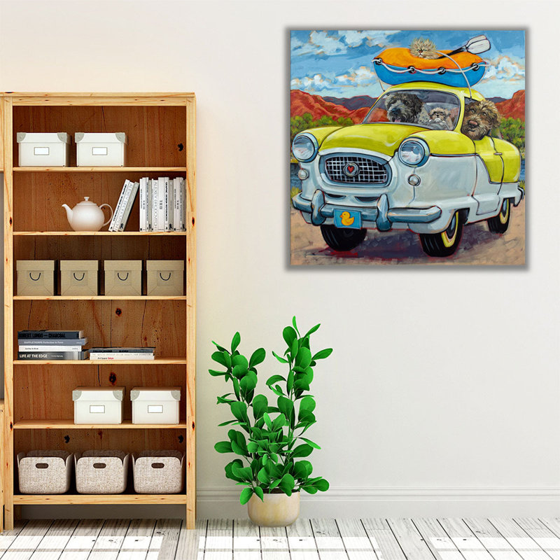 Cats Away - reproduction d'art sur toile, H 12 po x l 12 po