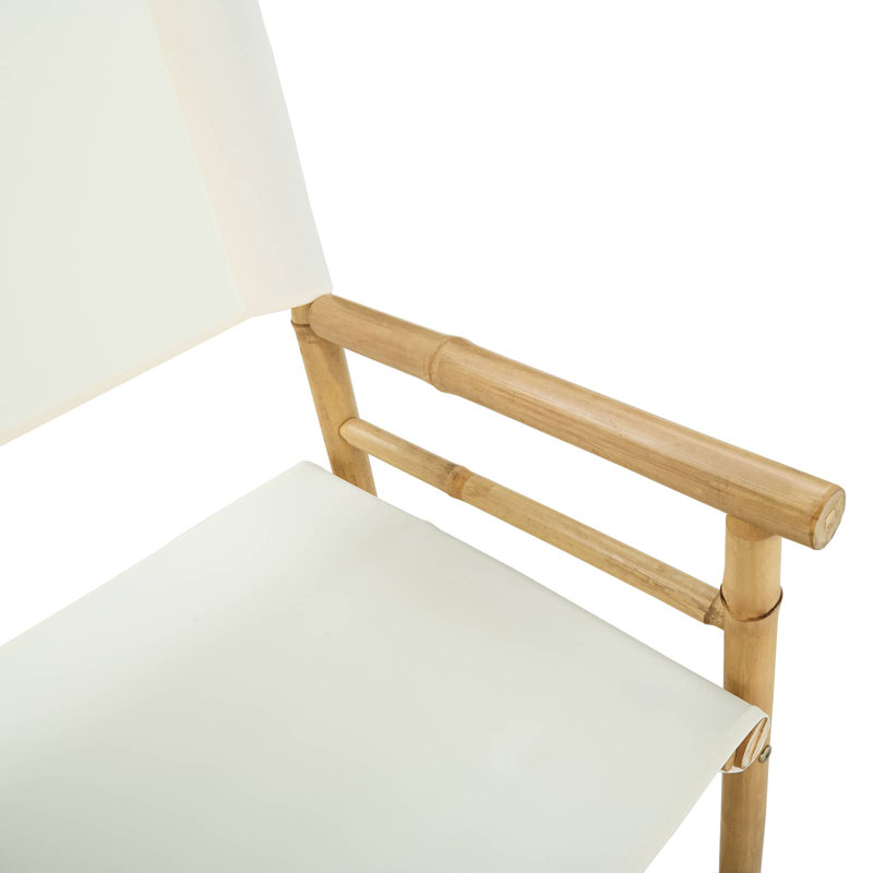 Patio Dining Armchair, White/Teak