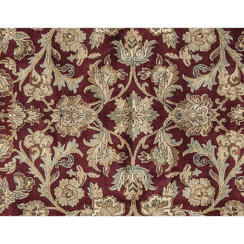Magnolia Wool Oriental Area Rug in Beige/Red/Black