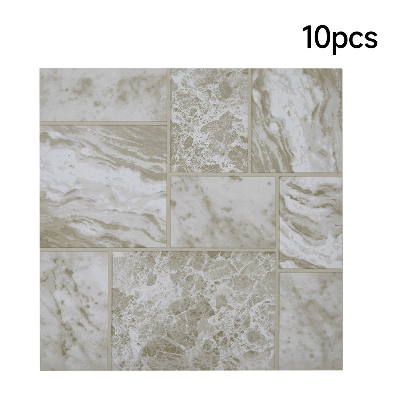 10Pcs Self-adhesive PVC Flooring Tiles Set