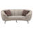 Saanich Beige Upholstered Curved Loveseat